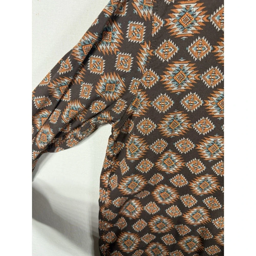Cody James Button Down Long Sleeve Shirt Aztec Western Print Size Large - Picture 5 of 8